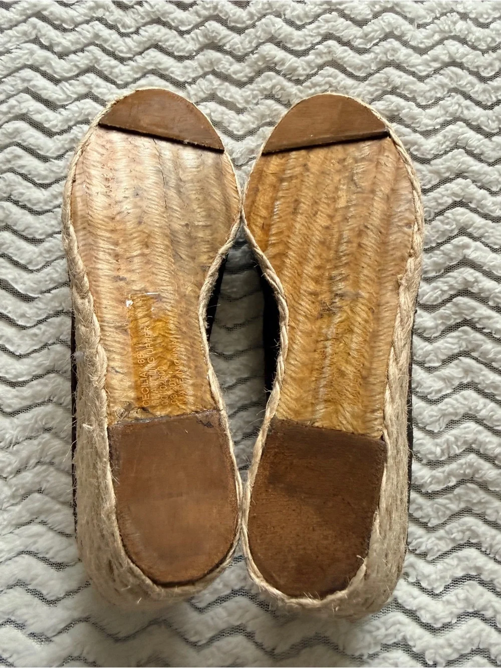 Lauren Ralph Lauren Cecilia Brown Shantung Espadrilles Wedge Slip On Shoes Sz 8B
